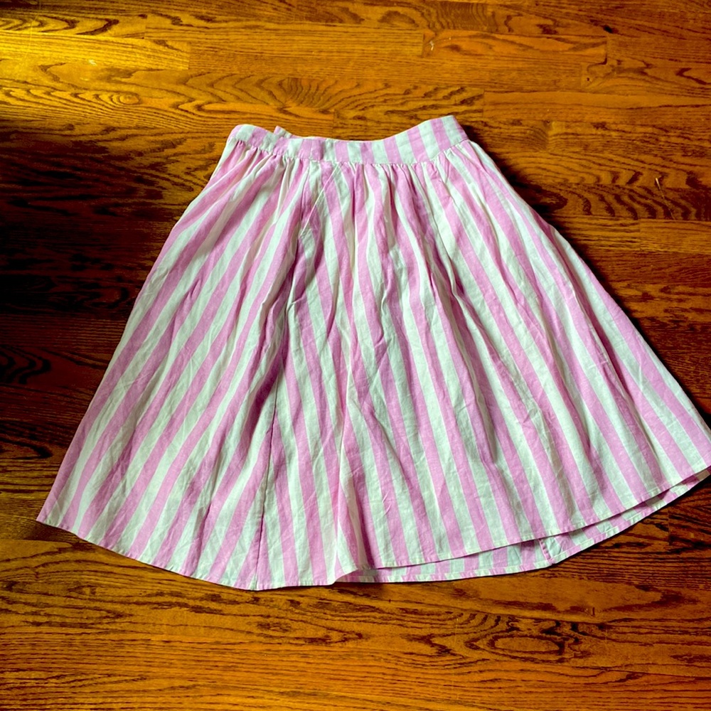 Pink candy stripe skirt